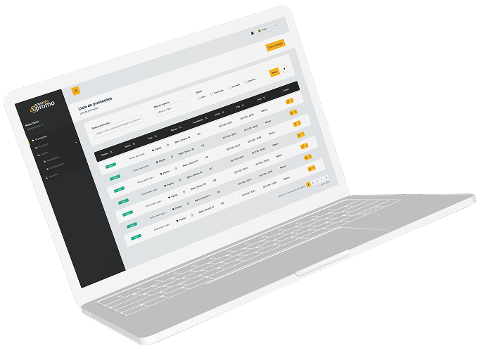 Mockup final do sistema redesenhado em notebook