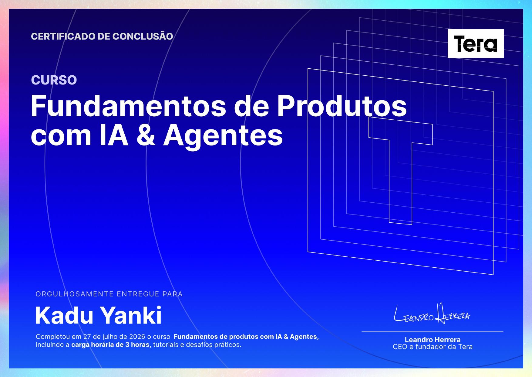 Tera · Fundamentos de Produtos com IA · Agentes