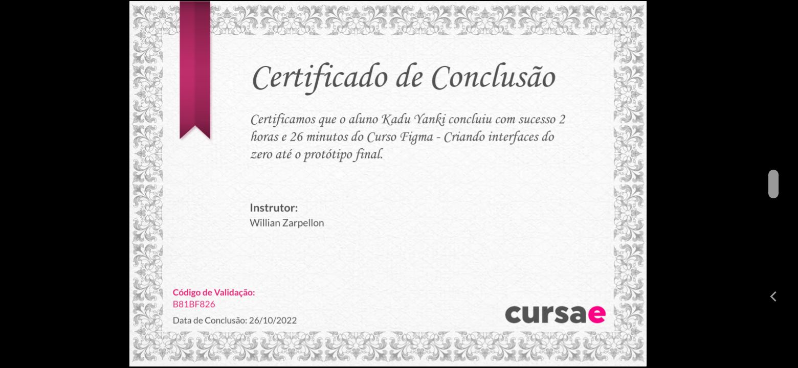 Cursea · Interfaces do zero ao protótipo final no Figma
