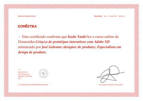 Domestika · Protótipos interativos com Adobe XD