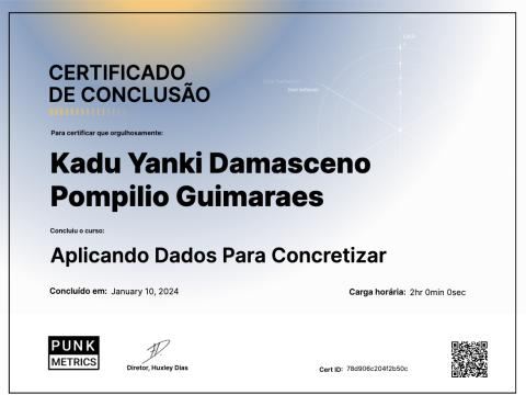 PunkMetrics · Aplicando Dados para Concretizar Objetivos de Negócio