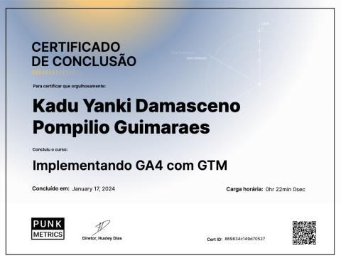 PunkMetrics · Implementando GA4 com GTM